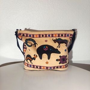 Multicolor Desert Animal Themed Cotton Shoulder Bag